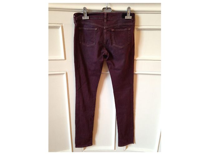 Jeans Isabel Marant Prune T.1 Dark red - view 2