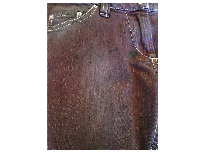 Jeans Isabel Marant Prune T.1 Dark red - view 3