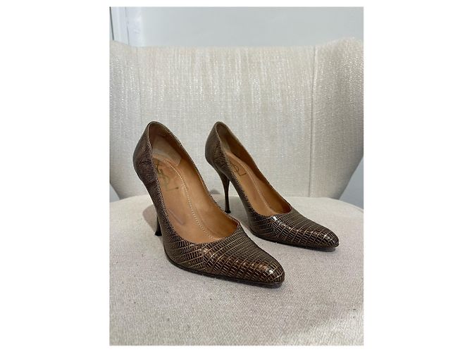Décolleté Yves Saint Laurent marrone T.35,5 - vista 3