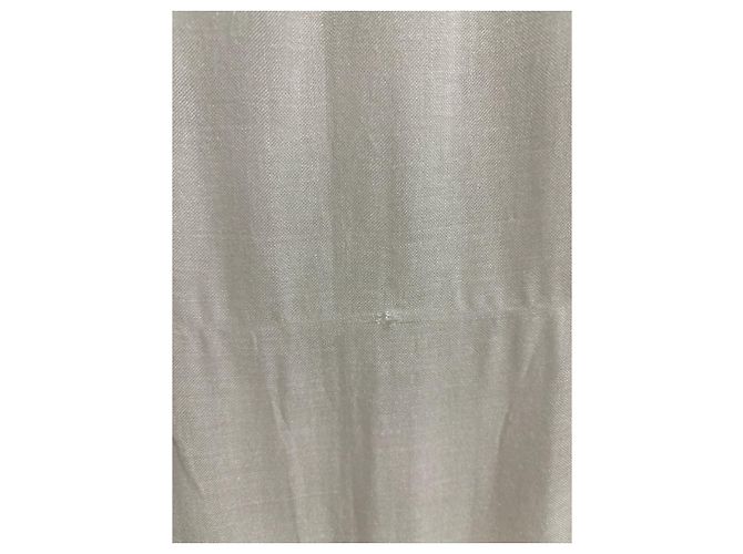 Chanel Scarf White Modal and Cashmere with CC Logo - view 6