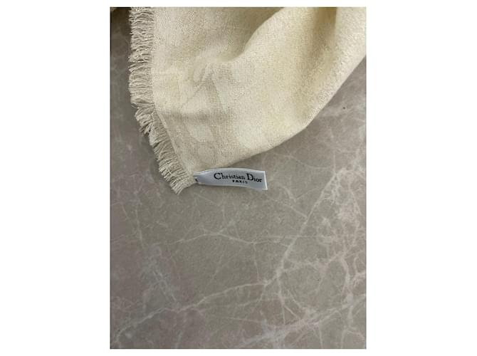 Christian Dior Sciarpa Dior Oblique ecru Beige - vista 6