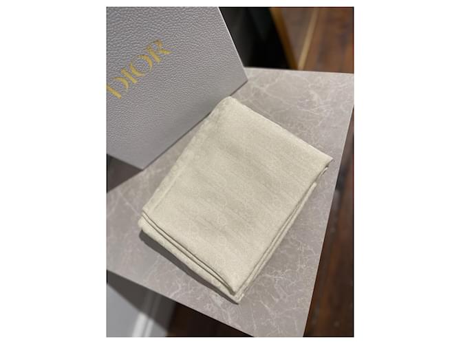 Christian Dior Sciarpa Dior Oblique ecru Beige - vista 8