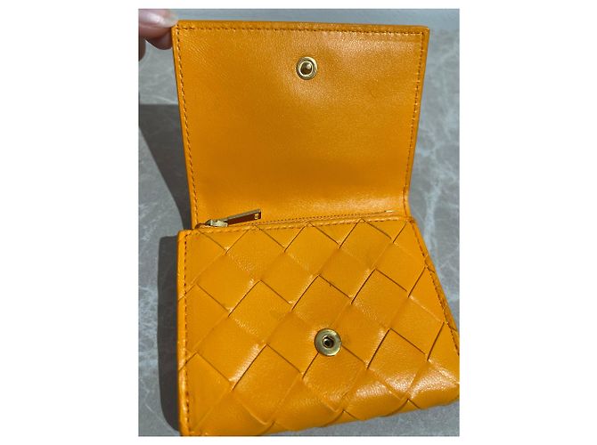 Monedero Bottega Veneta naranja - vista 2