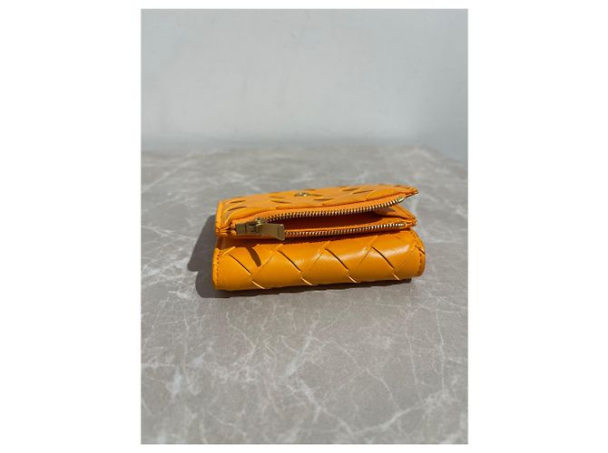 Monedero Bottega Veneta naranja - vista 3