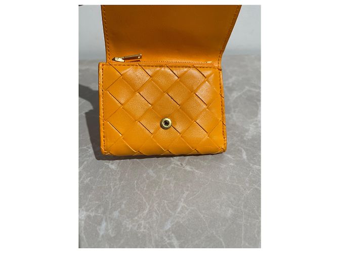 Monedero Bottega Veneta naranja - vista 6