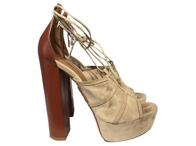 Sandali Aquazzura T.39 Beige - vista 7