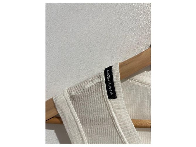 Canotta Dolce & Gabbana bianca T.34 Bianco - vista 3