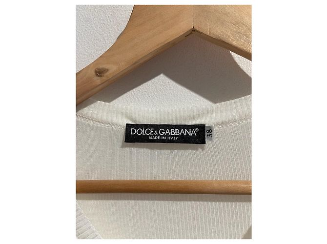 Canotta Dolce & Gabbana bianca T.34 Bianco - vista 7