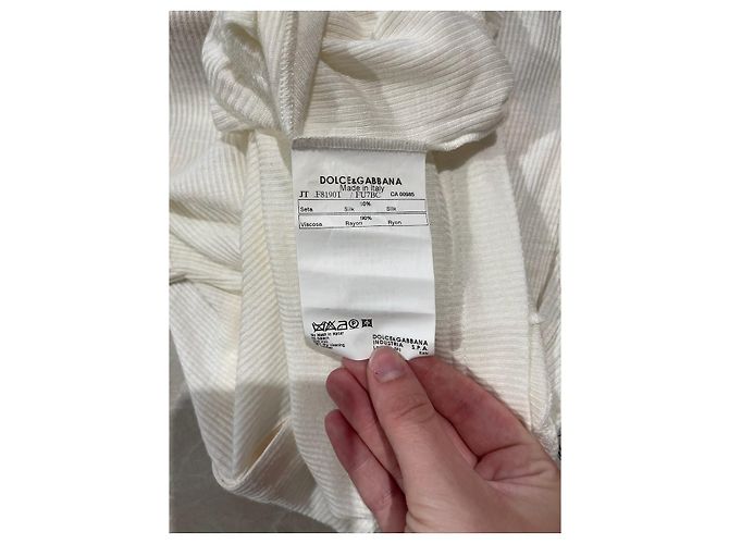 Canotta Dolce & Gabbana bianca T.34 Bianco - vista 8