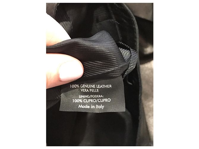 Falda Gucci cuero negro T.34 - vista 7