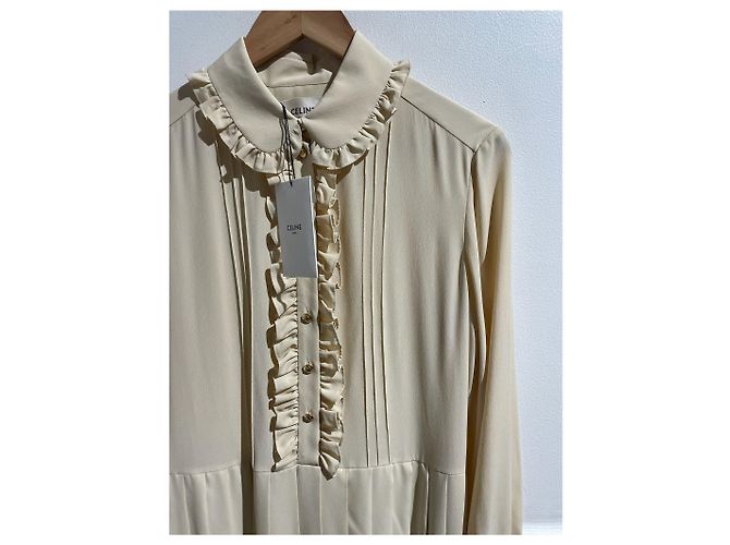 Céline Abito Celine ecru T.38 Beige - vista 2