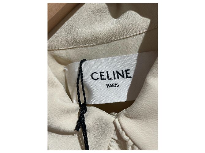 Céline Abito Celine ecru T.38 Beige - vista 6