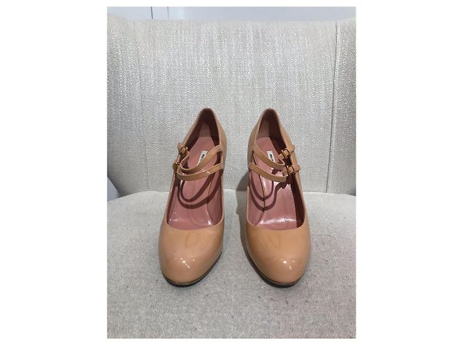 Décolleté Miu Miu babies T.35,5 Beige - vista 2