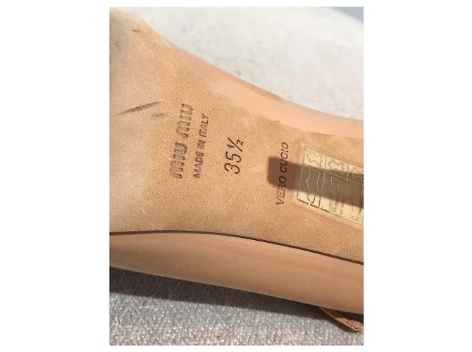 Décolleté Miu Miu babies T.35,5 Beige - vista 7