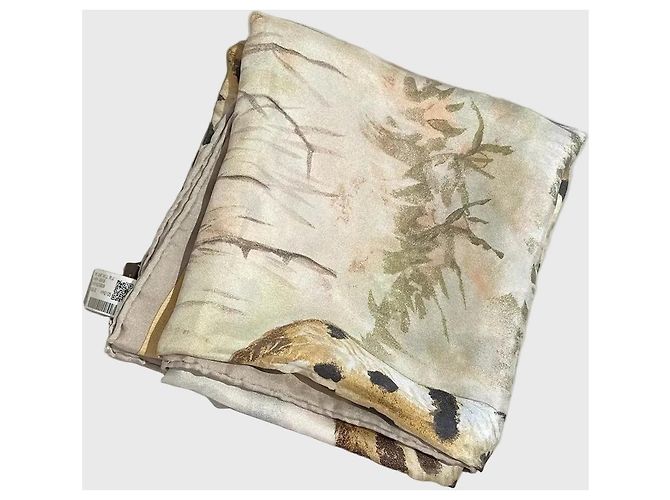 Hermès Hermes Halstuch 140 Acinonyx Jubatus NEU Beige - Ansicht 3