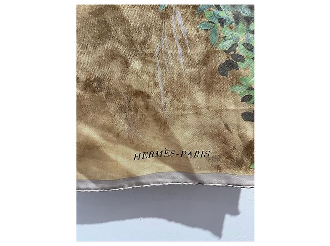 Hermès Hermes Halstuch 140 Acinonyx Jubatus NEU Beige - Ansicht 5