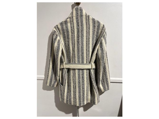 Iro Strickjacke mit Streifen Beige XS - Ansicht 3