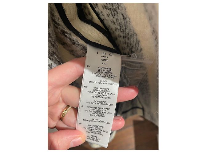 Iro Strickjacke mit Streifen Beige XS - Ansicht 8
