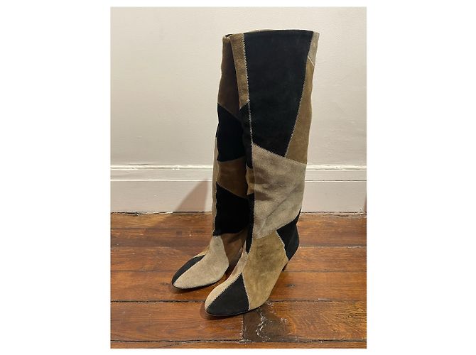 Isabel Marant Etoile Botas Isabel Marant patchwork T.38 Bege - vista 2