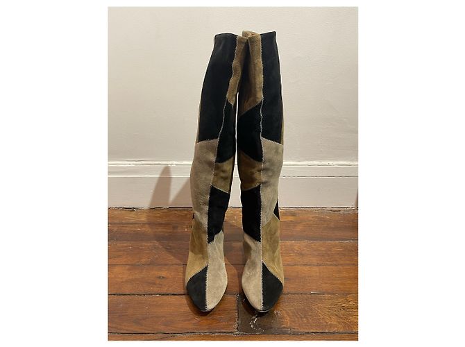 Isabel Marant Etoile Botas Isabel Marant patchwork T.38 Bege - vista 3