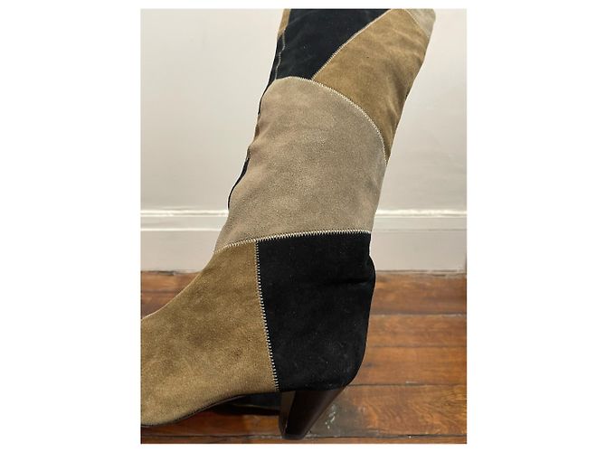 Isabel Marant Etoile Botas Isabel Marant patchwork T.38 Bege - vista 6
