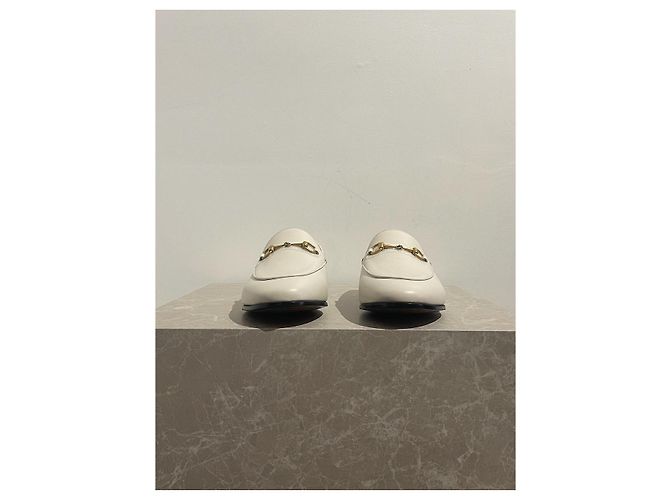 Mocassini Gucci bianchi T.41,5 Bianco - vista 2