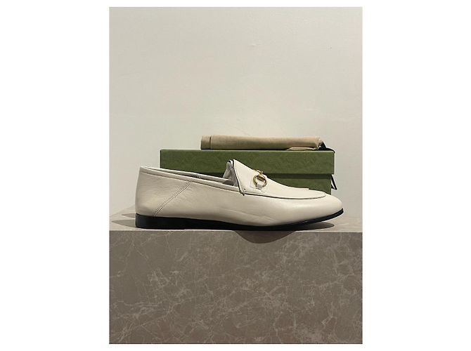 Mocassini Gucci bianchi T.41,5 Bianco - vista 8