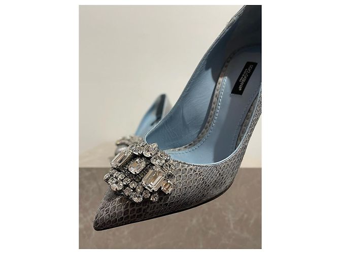 Décolleté Dolce & Gabbana blu T.38 - vista 4