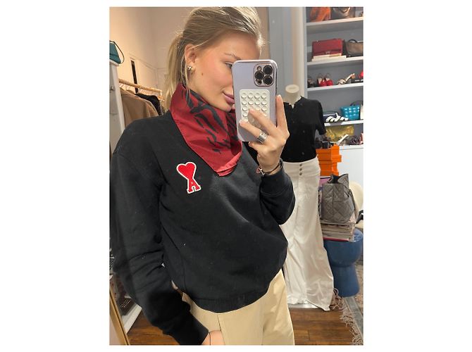 Foulard Saint Laurent rosso - vista 2