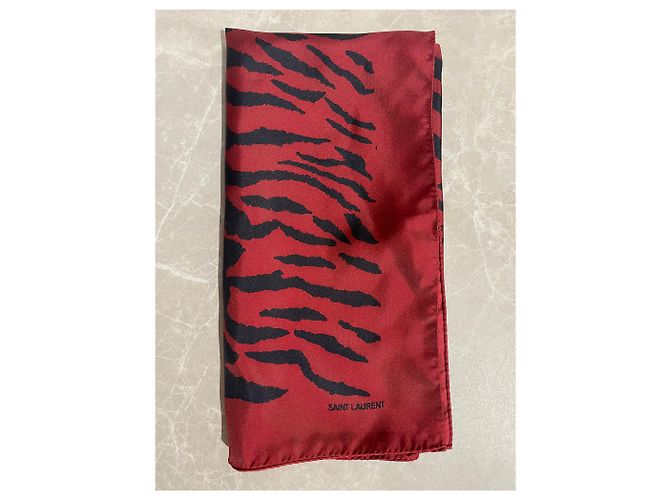 Foulard Saint Laurent rosso - vista 3