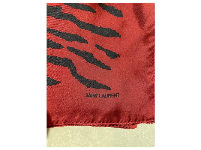 Foulard Saint Laurent rosso - vista 4