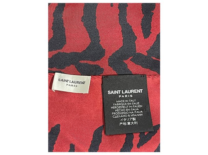 Foulard Saint Laurent rosso - vista 5