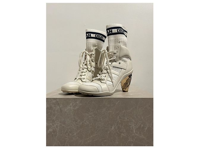 Botines Dior blancos T.37,5 - vista 3