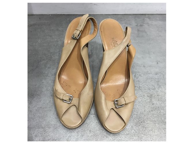 Hermès Sandali Hermes beige T.37,5 - vista 2
