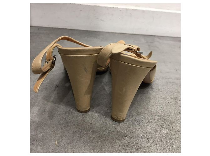 Hermès Sandali Hermes beige T.37,5 - vista 3