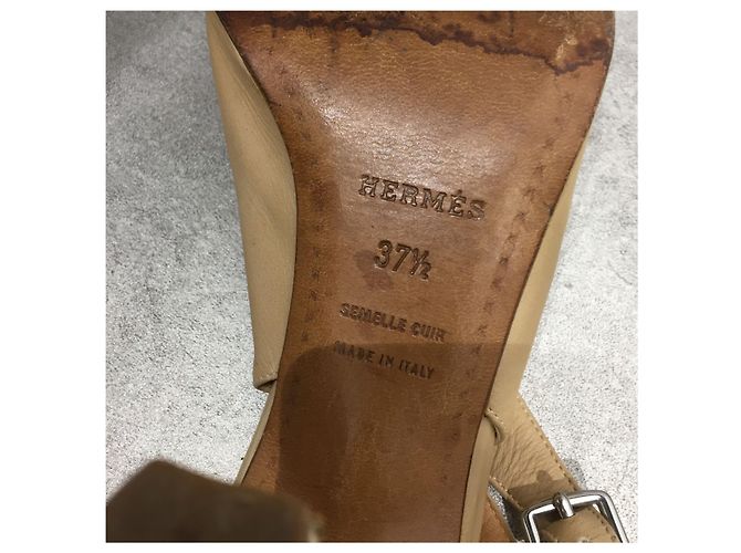 Hermès Sandali Hermes beige T.37,5 - vista 5