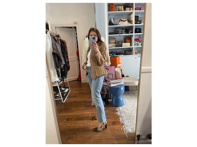 Escarpins Chanel python T.35,5 Beige - view 3