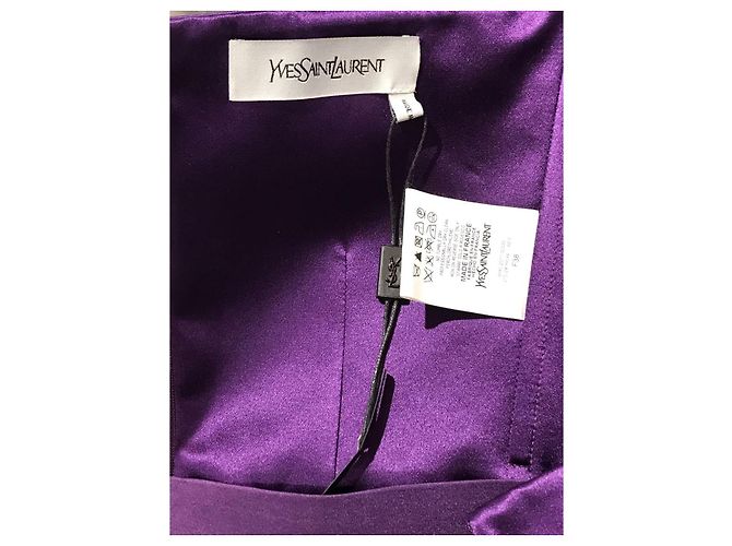 Abito Yves Saint Laurent viola T.38 Porpora - vista 3