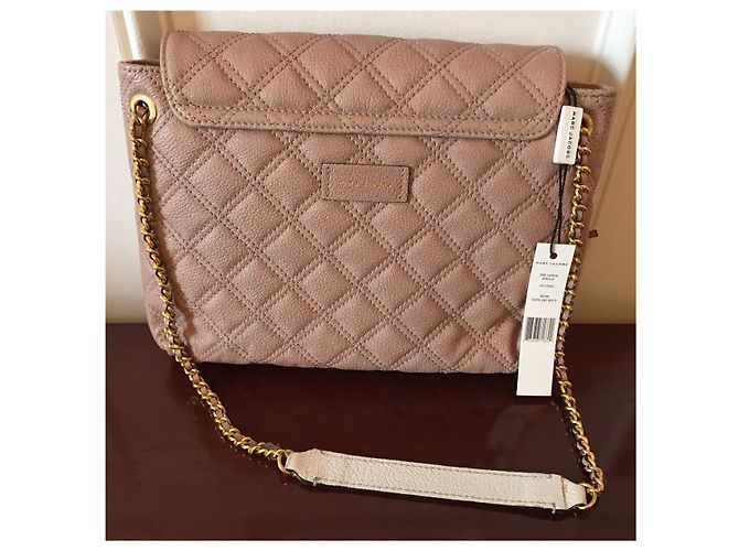 Bolsa Marc Jacobs de couro acolchoado rosa e ecru - vista 3