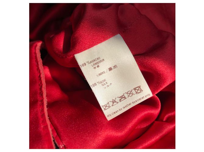Vestido Louis Vuitton de cuero T.36 Roja - vista 5