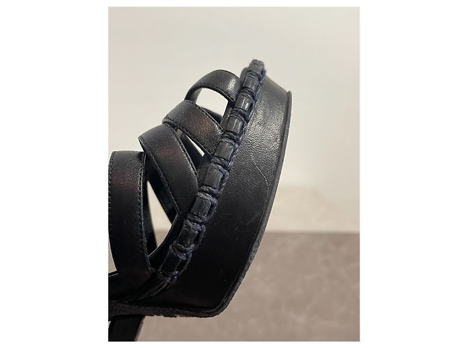 Sandali Yves Saint Laurent neri T 39.5 Nero - vista 11