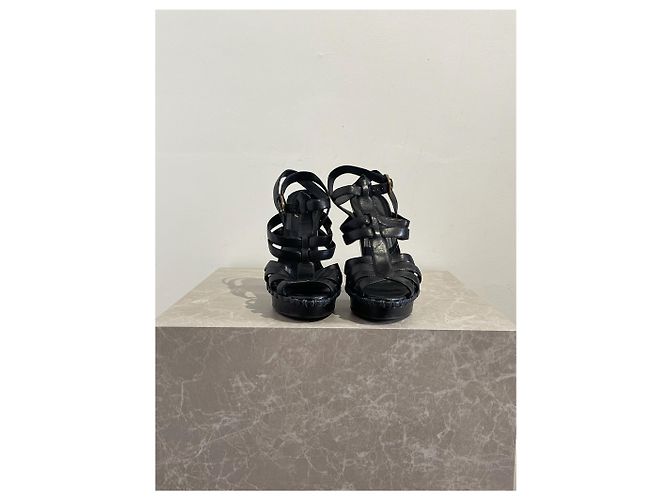 Sandali Yves Saint Laurent neri T 39.5 Nero - vista 3