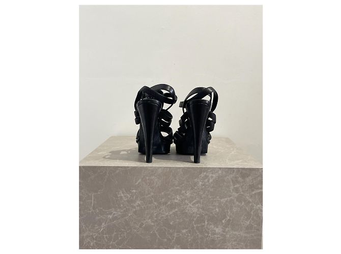 Sandali Yves Saint Laurent neri T 39.5 Nero - vista 5