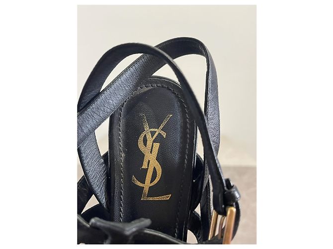 Sandali Yves Saint Laurent neri T 39.5 Nero - vista 7