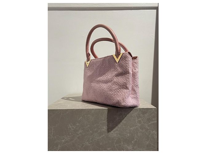 Valentino Garavani Borsa Valentino Rose Tweed Rosa - vista 2