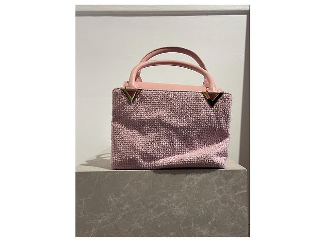 Valentino Garavani Borsa Valentino Rose Tweed Rosa - vista 4
