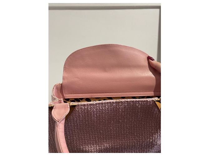 Valentino Garavani Borsa Valentino Rose Tweed Rosa - vista 7