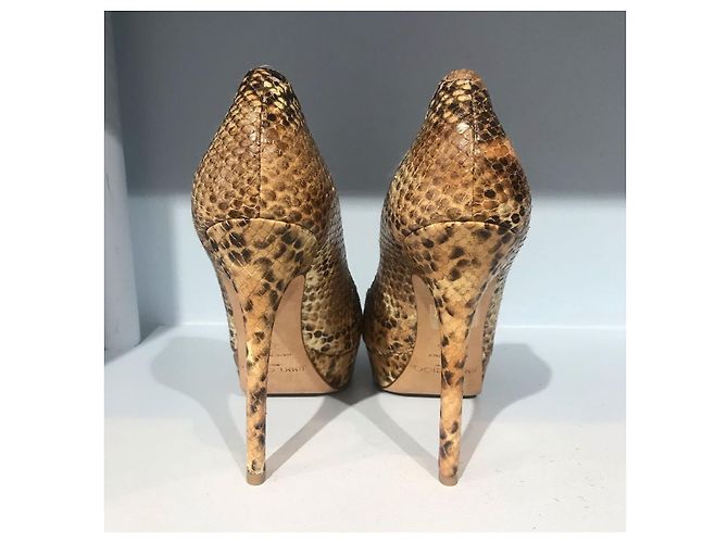 Escarpines Jimmy Choo python T.35,5 Beige - vista 4