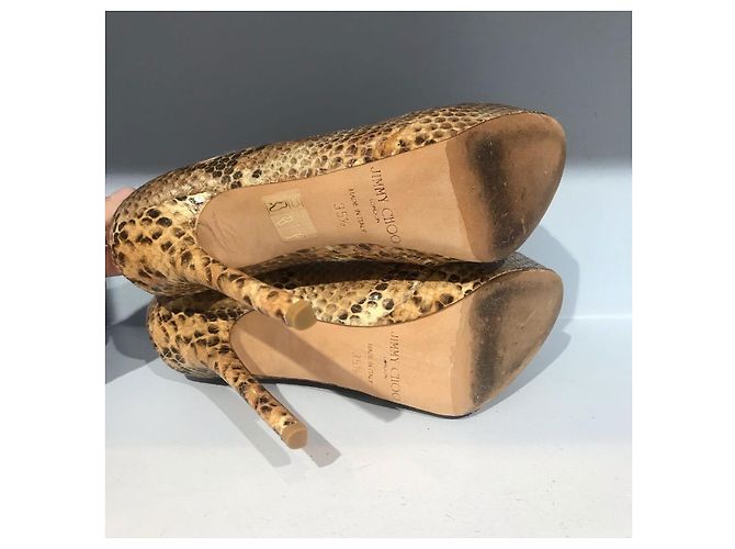 Escarpines Jimmy Choo python T.35,5 Beige - vista 5
