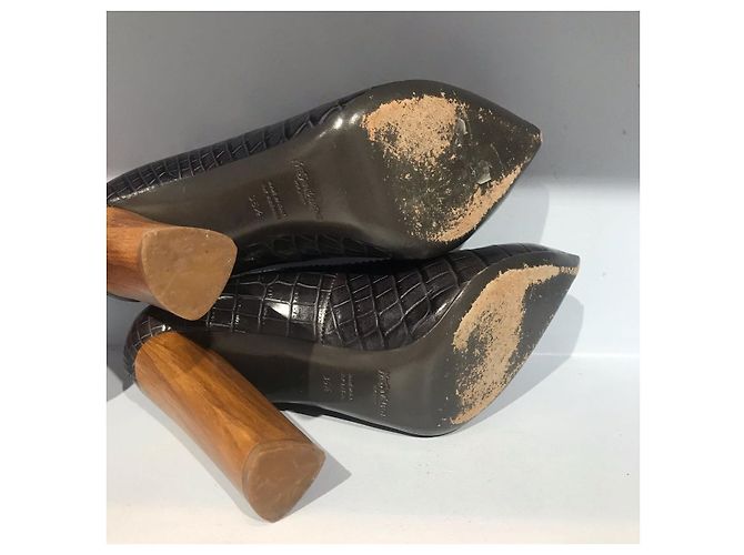 Décolleté Yves Saint Laurent T.35,5 Grigio - vista 4